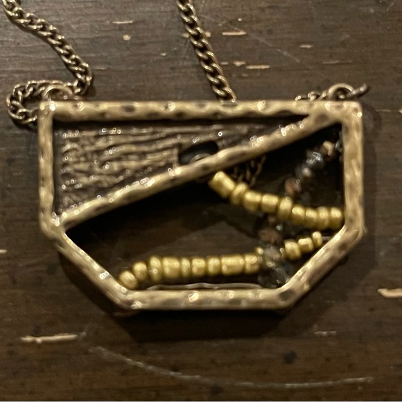 Organic Pendant Lapis Lazuli Necklace Unique One of A Kind Art Piece, 30” Adj - Picture 3 of 4